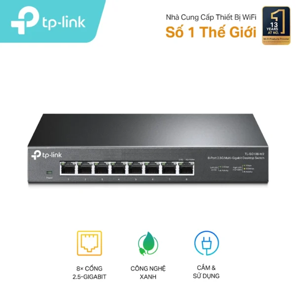 Switch TP-Link TL-SG108 8 cổng 1000Mbps